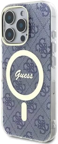 GUESS MagSafe IML Hard Case with 4G Design for iPhone 16 Pro | كفر GUESS بتصميم 4 جي ومتوافق مع ماج سيف لهاتف ايفون 16 برو