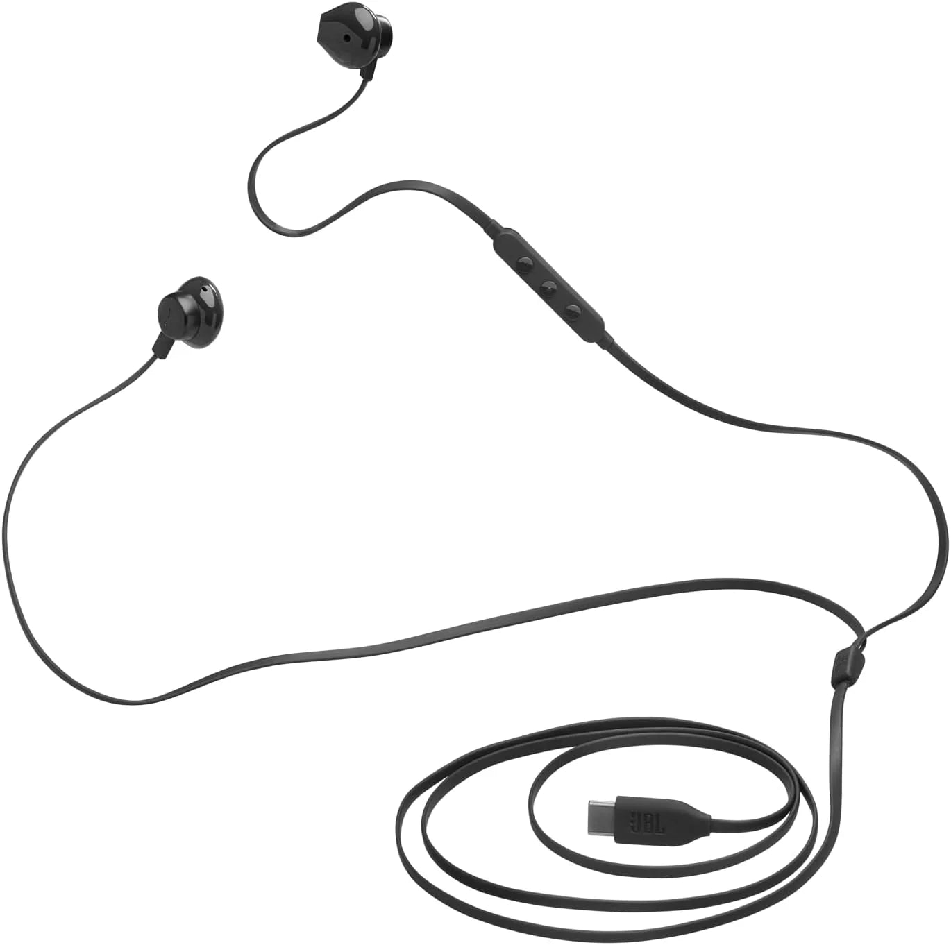 سماعات جي بي ال 305C السلكية عالية الدقة بمنفذ تايب سي - اسود | JBL Tune 305C Wired In-Ear Type-C Hi-Res Headphones – Black