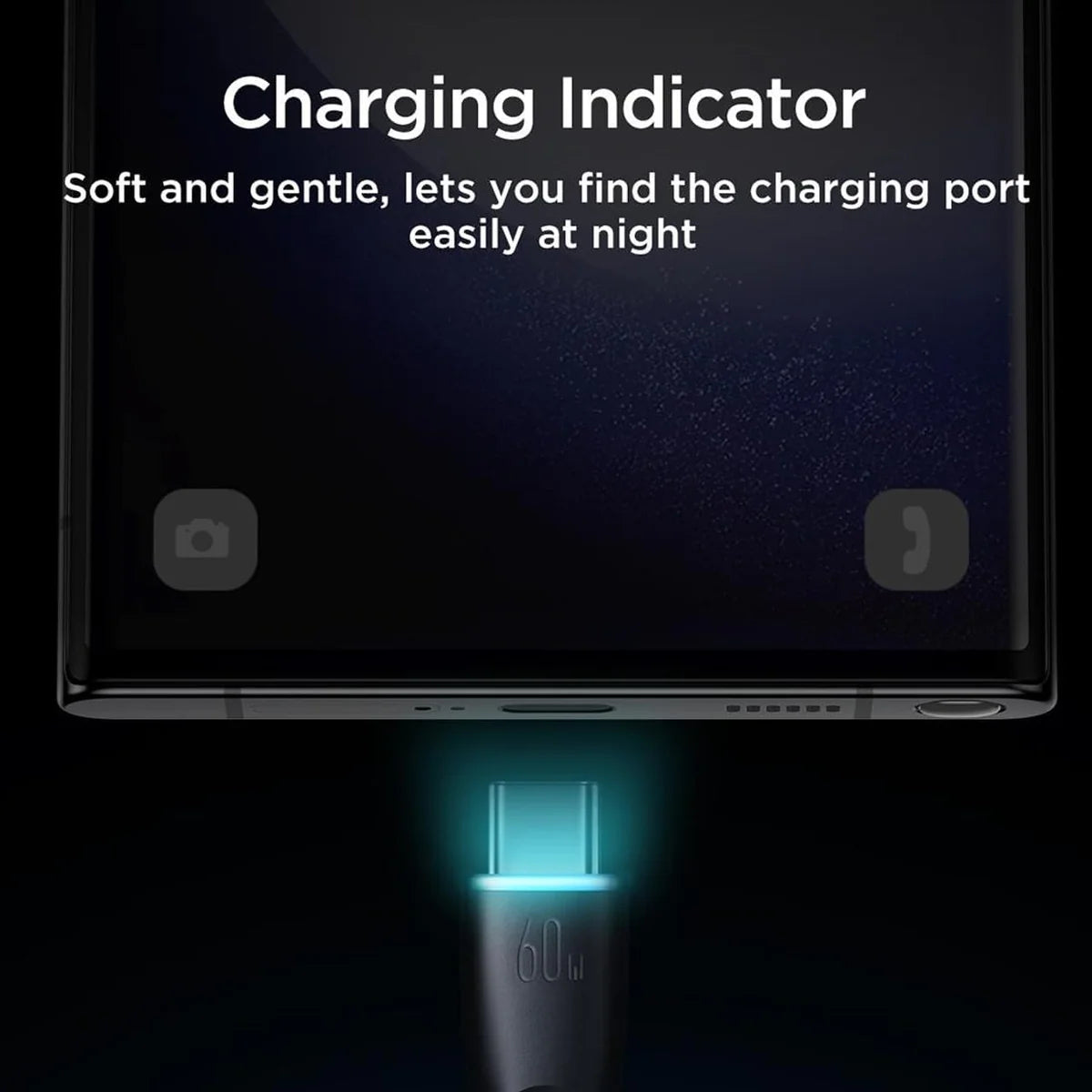 كيبل جويرووم يو اس بي سي الى يو اس بي سي بقدرة شحن 60 واط وطول 1 متر - اسود | JOYROOM Starry 60W Type-C to Type-C Fast Charging Cable 1m – Black