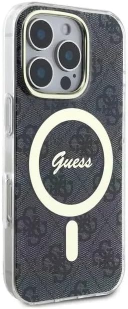 GUESS MagSafe IML Hard Case with 4G Design for iPhone 16 Pro | كفر GUESS بتصميم 4 جي ومتوافق مع ماج سيف لهاتف ايفون 16 برو