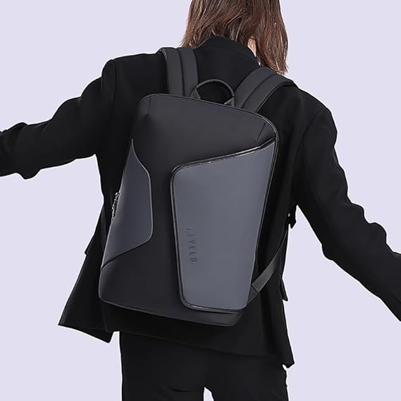 حقيبة ظهر لابتوب ليفيلو لشبونة مقاس 15.6 انش - اسود/رمادي | Levelo Lisbon Carrying Laptop/Universal 15.6” Backpack – Black/Gray