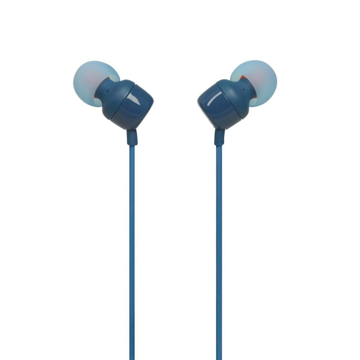 JBL T110 In-Ear Headphones with Pure Bass Sound & Mic – Wired 3.5mm | سماعات جي بي ال T110 داخل الاذن بصوت بيس نقي ومايكروفون - سلكية 3.5 ملم