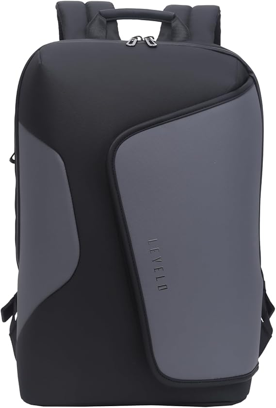حقيبة ظهر لابتوب ليفيلو لشبونة مقاس 15.6 انش - اسود/رمادي | Levelo Lisbon Carrying Laptop/Universal 15.6” Backpack – Black/Gray