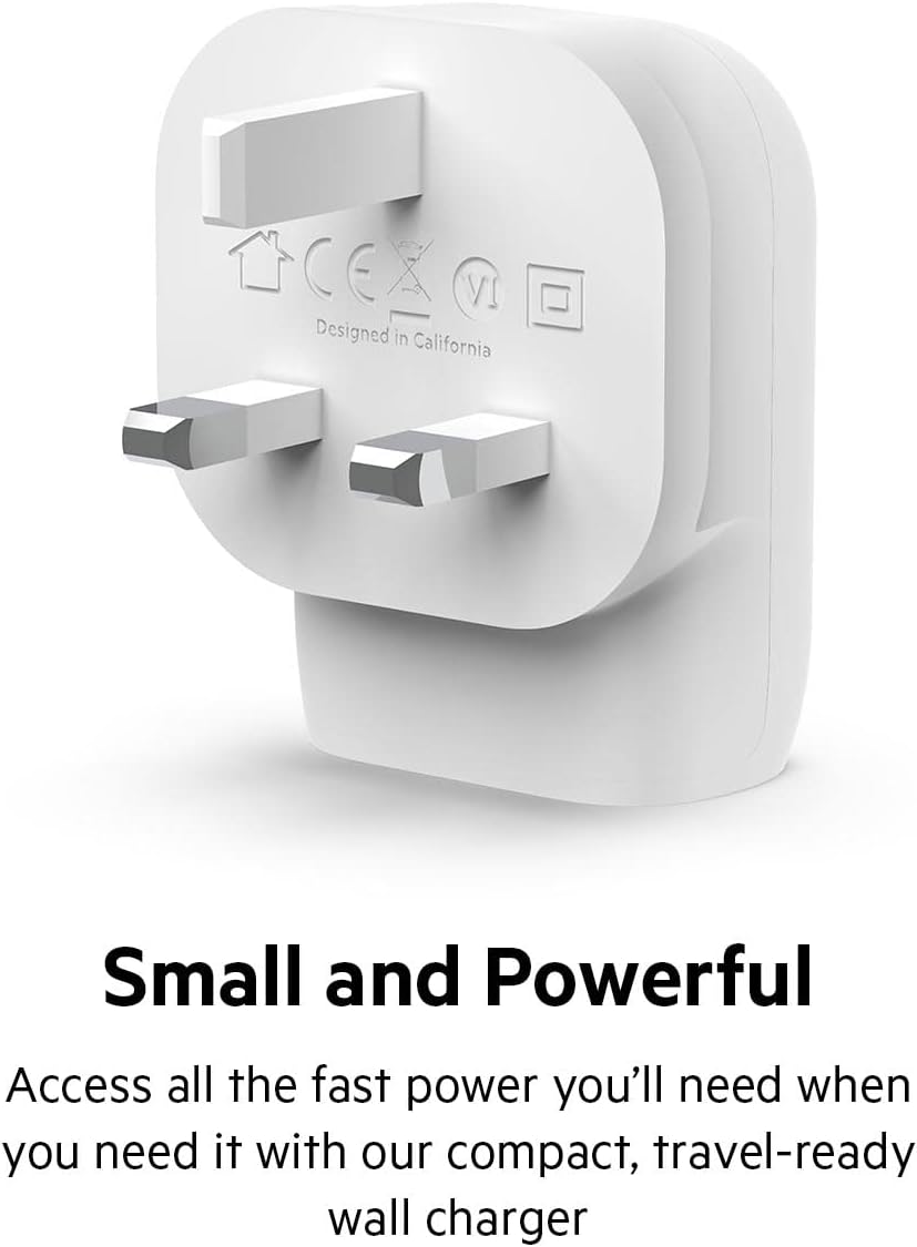 Belkin BoostCharge USB-C PD 3.0 PPS Wall Charger 30W - شاحن جداري يو اس بي سي بقوة 30ةاط بتقنية البوست شارجر