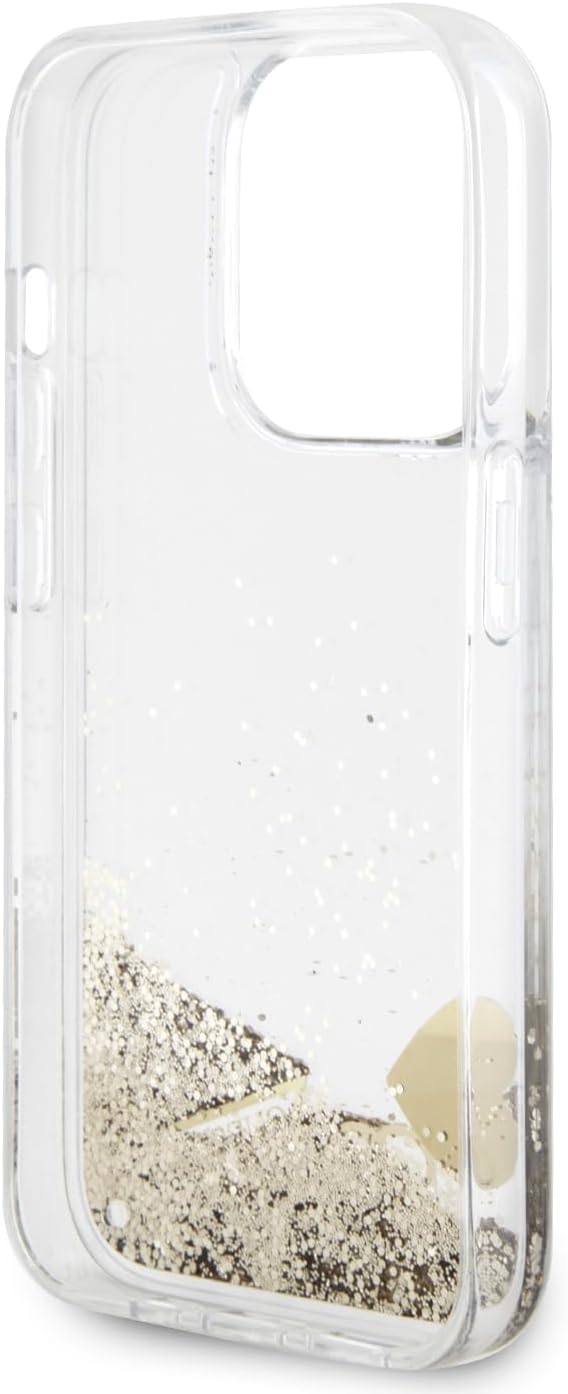 GUESS HC Liquid Glitter Case with Charms Pattern for iPhone 15 Pro Max | كفر Guess لامع سائل بنمط جارمز لجهاز ايفون 15 برو ماكس