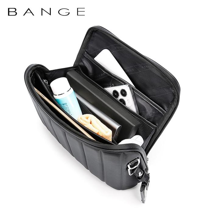 حقيبة كتف بانجي YD251 للرجال مقاومة للماء - اسود | BANGE YD251 Men’s Sling Bag Shoulder Chest Bag – Black