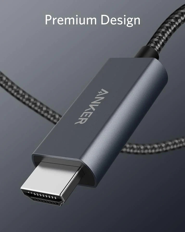 Anker USB-C to HDMI 4K cable 6ft - كيبل نايلون يو اس بي سي الى اتش دي ام اي بطول 6 اقدام من أنكر