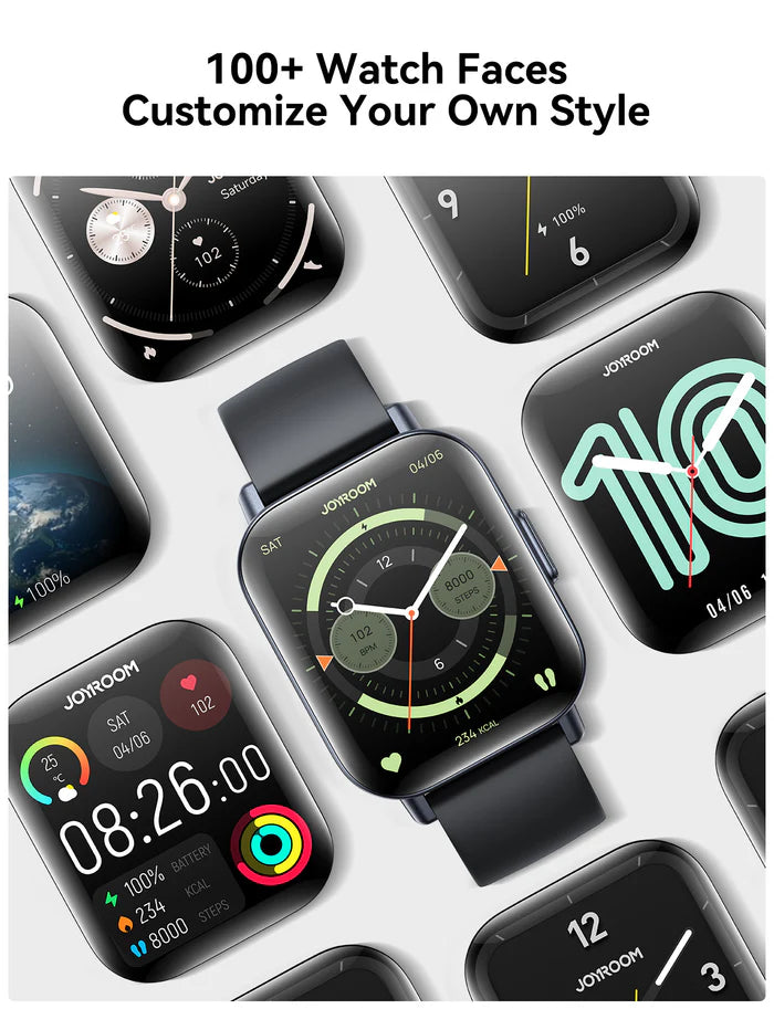 JOYROOM JR-FT3S Smartwatch 1.96" Display, 93 Sports Modes - ساعة جويروم الذكية بشاشة 1.96" ومكالمات بلوتوث