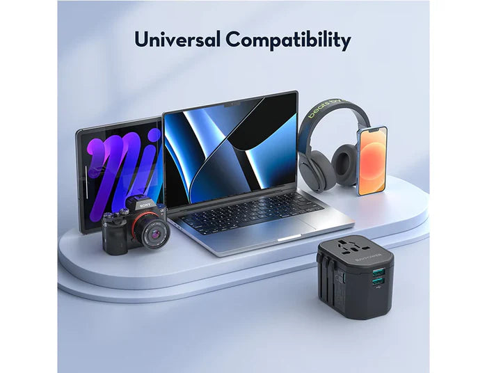 شاحن جداري بقدرة 20واط ب 3 منافذ من راف باور - RAVPower 20W 3-Port Travel Charger Universal Power Adapter