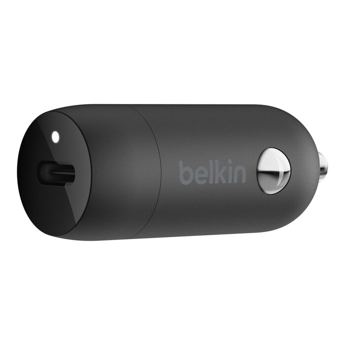 Belkin BoostCharge USB-C PD Car Charger 30W - شاحن سيارة سريع الشحن بقوة 30واط ومنفذ تايب سي من بيلكن