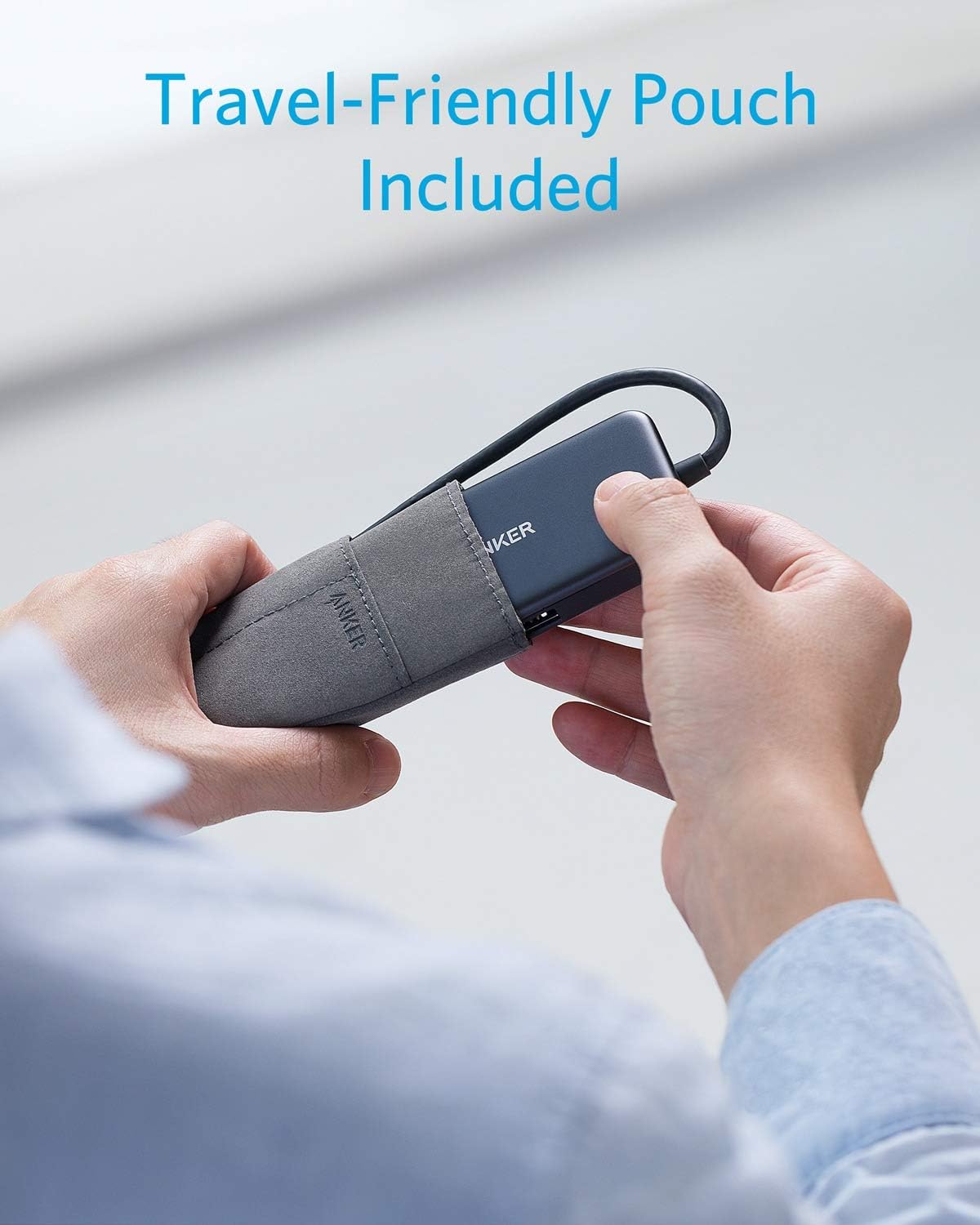 Anker 3in1 Type C Hub 4K USB C to HDMI Adapter USB 3.0 with 60W Power Delivery - أنكر 3 في 1 تايب سي هوب محول تايب سي إلى اتش دي ام اي بدقة 4ك منفذ يو اس بي 3.0 مع توصيل طاقة بقدرة 60 واط