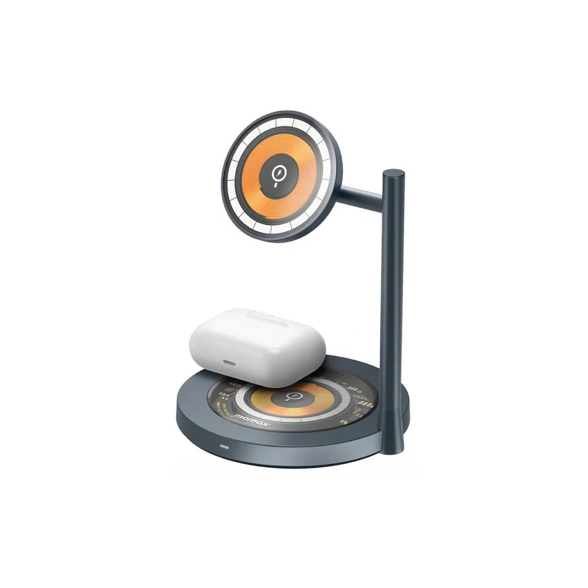 Momax Q.Mag Dual 2 Dual Magnetic Wireless Charging Stand - شاحن وايرليس موماكس كيو ماج دوال 2, حامل شحن لاسلكي مزودج مغناطيسي