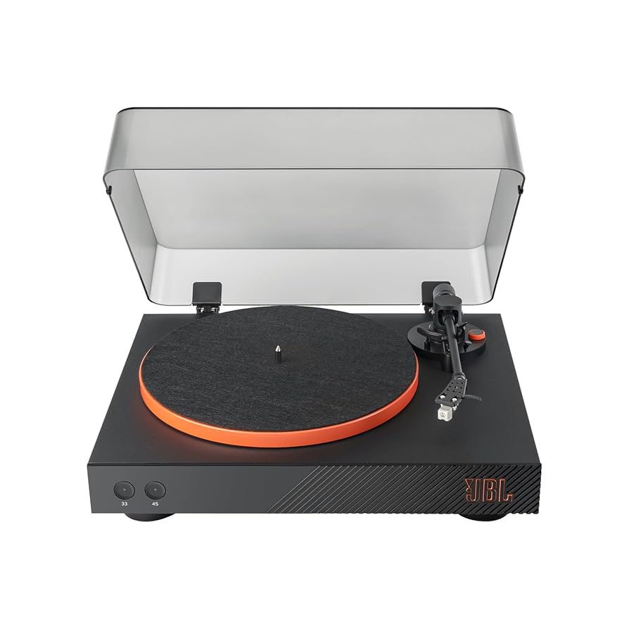 JBL Spinner TurnTable Bluetooth Record Player – Black | جهاز تشغيل اسطوانات جي بي ال سبينر بلوتوث - اسود