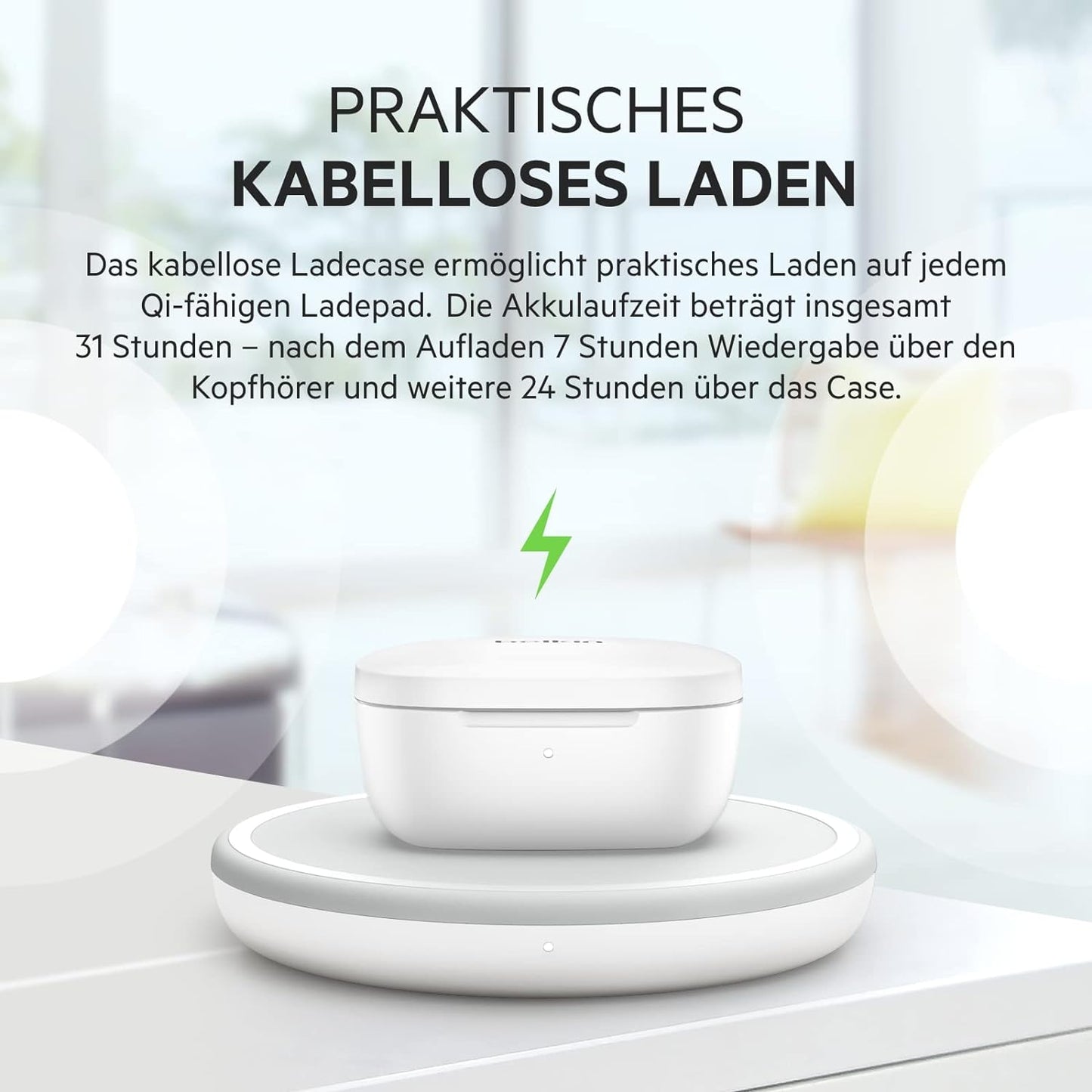 سماعات اذن لاسلكية ساوند فورم فلو ترو لاسلكية مع شحن لاسلكي، مقاومة للعرق والماء من بيلكن - Belkin Wireless Earbuds SoundForm Flow True Wireless Earphones with Wireless Charging