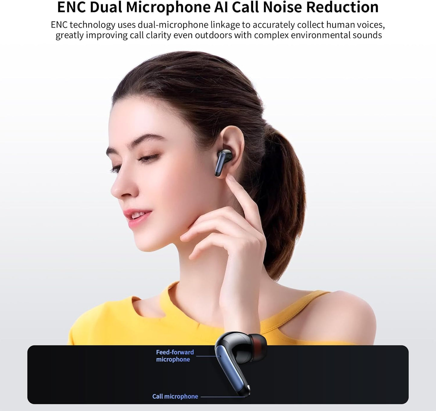Mcdodo Wireless Earbuds Bluetooth 5.3 Headphones True Wireless Noise Cancelling Earbuds LED Power Display - سماعات أذن لاسلكية من ماكدودو بلوتوث 5.3 سماعات أذن لاسلكية حقيقية بخاصية إلغاء الضوضاء وسماعات عرض الطاقة ليد
