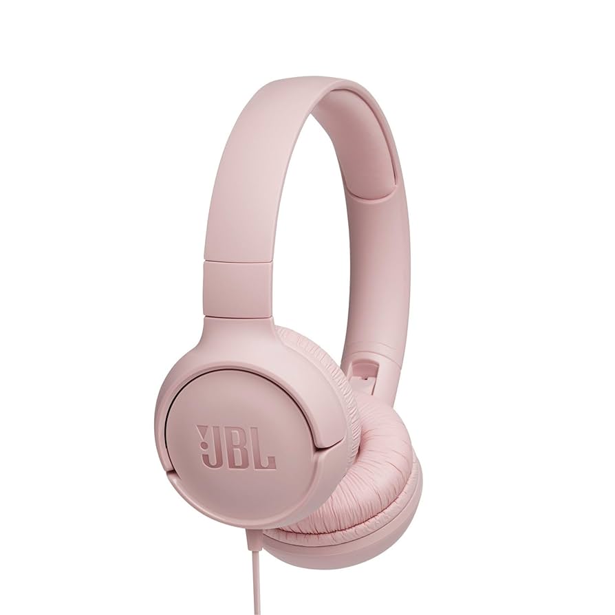 JBL T500 Wired On-Ear Headphones with Pure Bass Sound and Built-in Mic | سماعة جي بي ال T500 سلكية على الاذن بصوت بيس نقي وميكرفون مدمج
