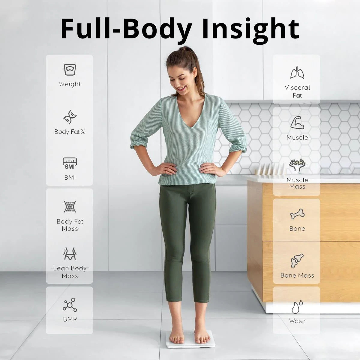 Anker eufy Clean Smart Scale C1 - ميزان أنكر يوفي الذكي مع بلوتوث وتحليل تكوين الجسم واللياقة البدنية