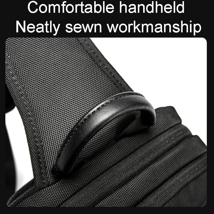 BANGE BG-7718 Men’s Waterproof Chest Sling Bag | حقيبة كتف رجالية من بانجي, ضد الماء بسعة كبيرة