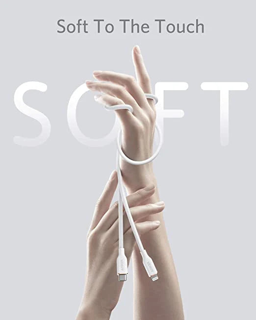 Anker PowerLine III Flow USB-C with Lightning Connector - كيبل باور لاين يو اس بي سي مع موصل لايتننغ من أنكر