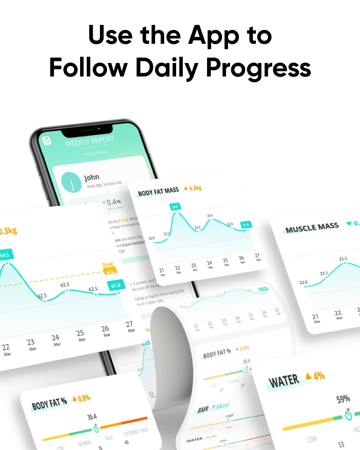 ميزان ذكي انكر يوفي A1, قياس 12 مؤشرا صحيا, اتصال بلوتوث | Anker Eufy Smart Scale A1 Black – 12 Body Metrics, Bluetooth, App Sync