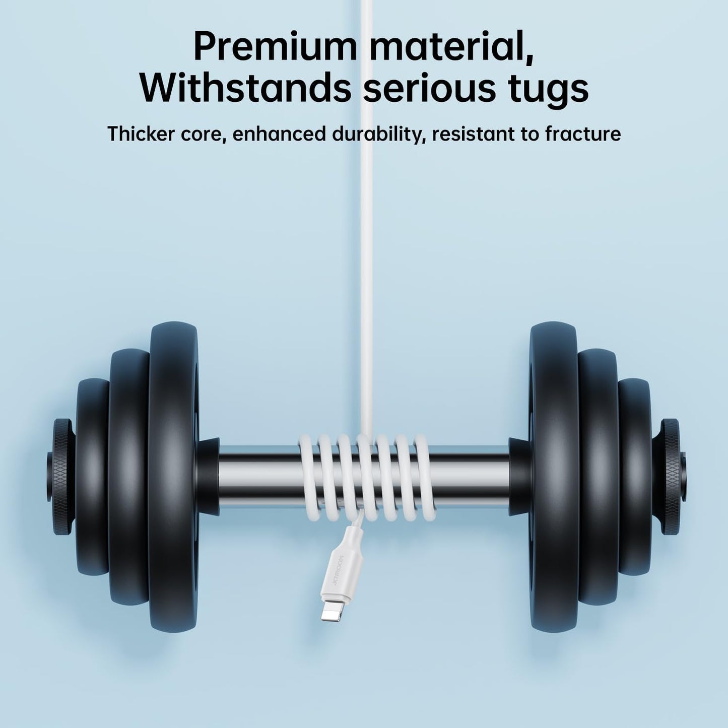 كيبل جويرووم لونج لاستنج يو اس بي اي الى لايتننغ بقدرة 18 واط وطول 2 متر - ابيض | JOYROOM S-A9 Long-Lasting Series 3A 18W Fast Charging Data Cable USB-A to Lightning 2m – White