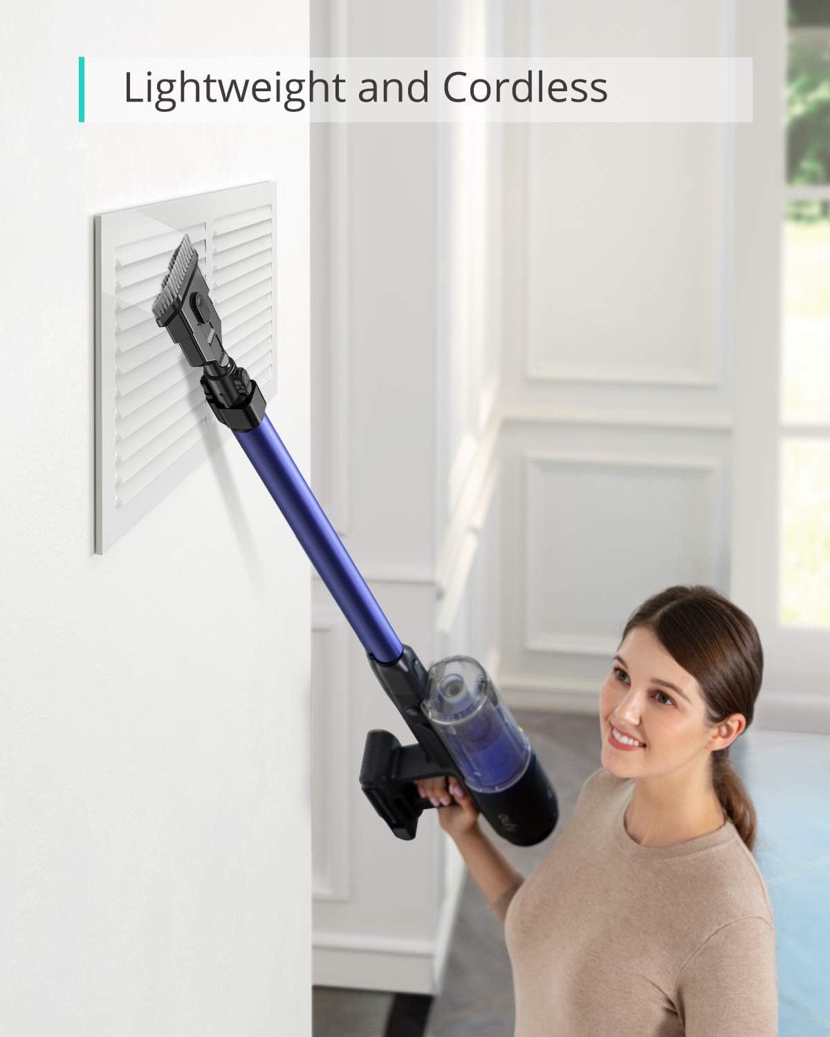 مكنسة كهربائية انكر يوفي هومفاك جو اللاسلكية خفيفة الوزن بقوة شفط 120 واط | Eufy by Anker HomeVac S11 Go Cordless Stick Vacuum Cleaner Cordless 120W