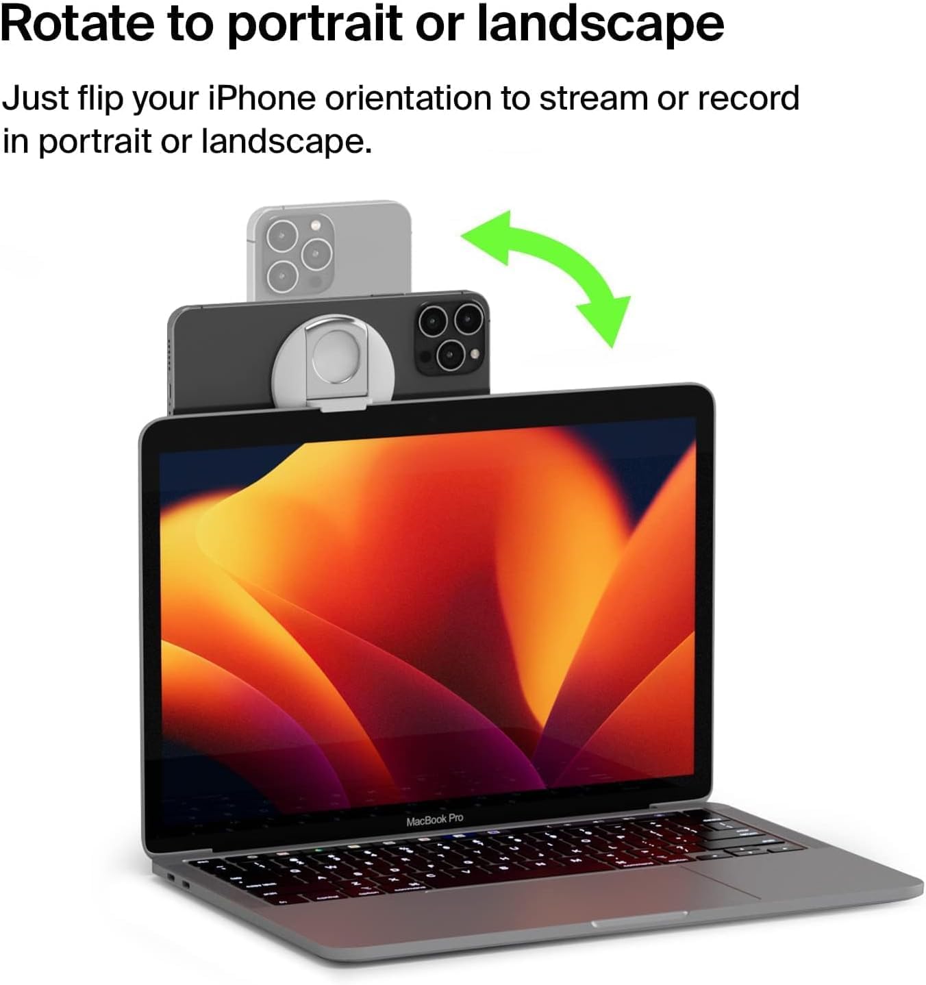 Belkin iPhone Mount with MagSafe for Mac Notebooks - بلكن حامل كاميرا لجهاز ماك بوك وايفون من ماج سيف