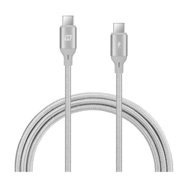 Momax Type-C to Type-C PD Cable 1.2M Silver - كيبل تايب سي الى تايب سي بطول 1.2متر باللون السيلفر
