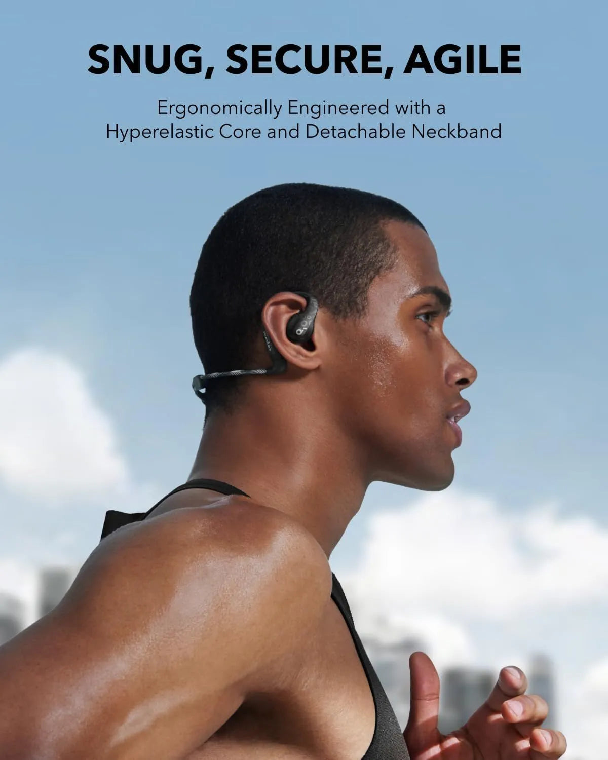 سماعة انكر ساوندكور ايروفيت برو, تصميم مفتوج الاذن | Anker Soundcore AeroFit Pro Secure Open-Ear Sport Earbuds