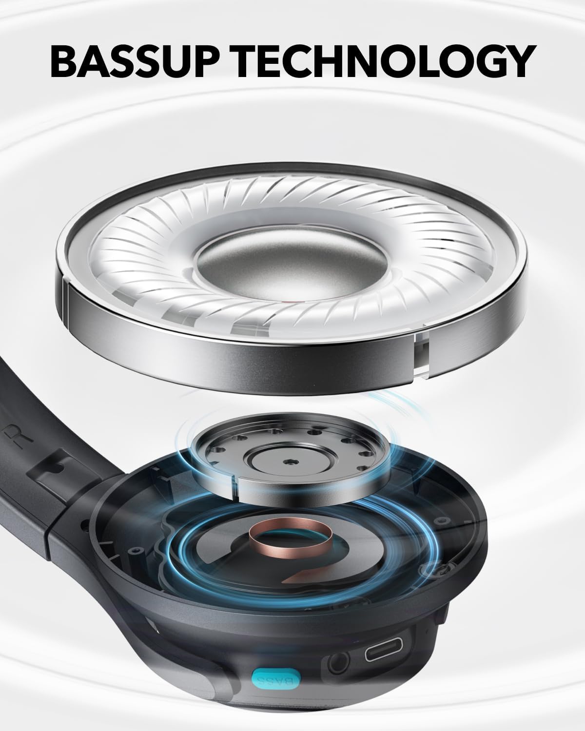 سماعة انكر ساوندكور Q11i اللاسلكية فوق الاذن, تشغيل حتى 60 ساعة | Anker Soundcore Q11i Wireless Over-Ear Bluetooth Headphones, 60H Playtime