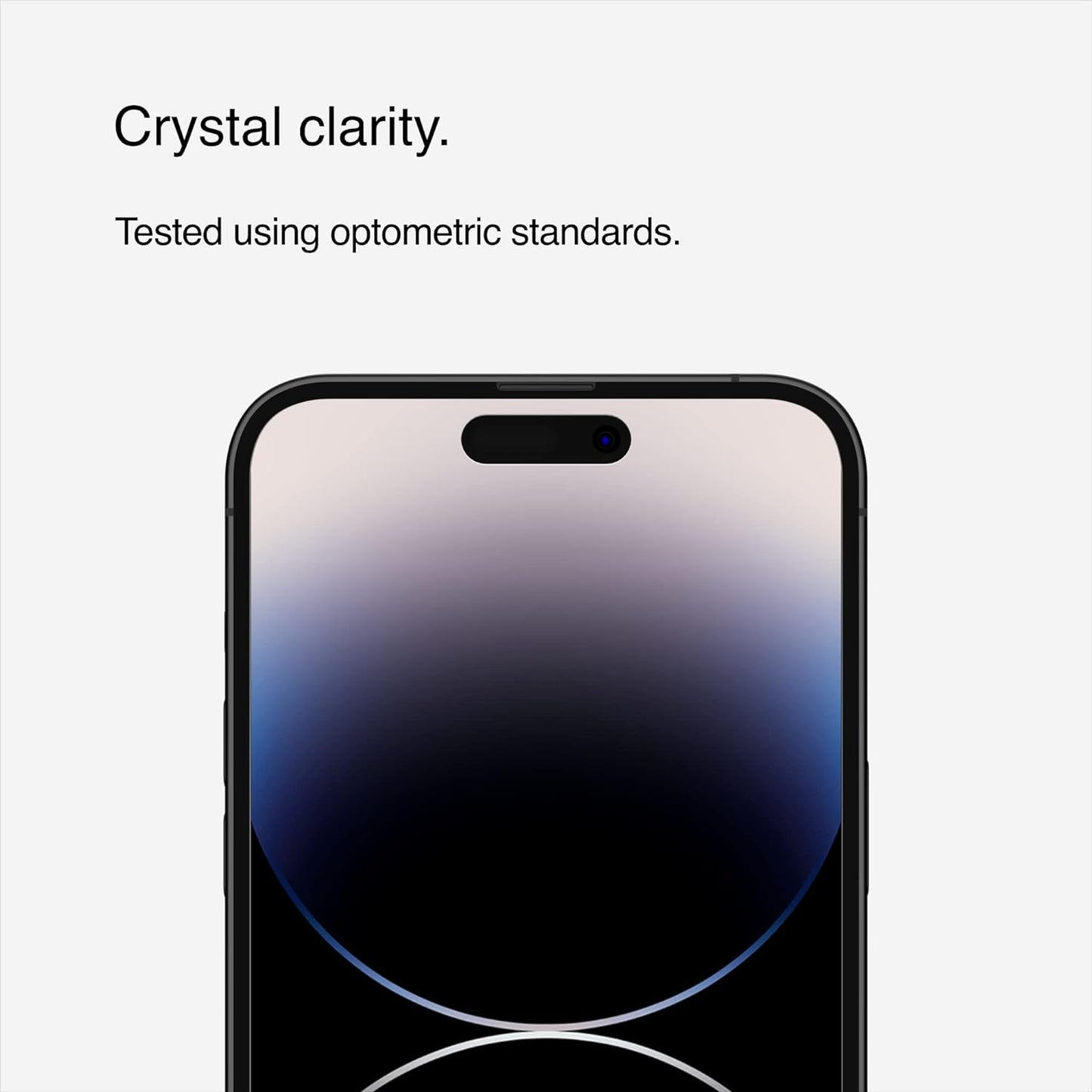 Belkin Privacy Tempered Glass iPhone 14 Pro Max screen protector - واقي شاشة من الزجاج المقوى لهاتف ايفون 14 برو ماكس سطح معالج بطبقة مضادة لبصمات الأصابع من بيلكن