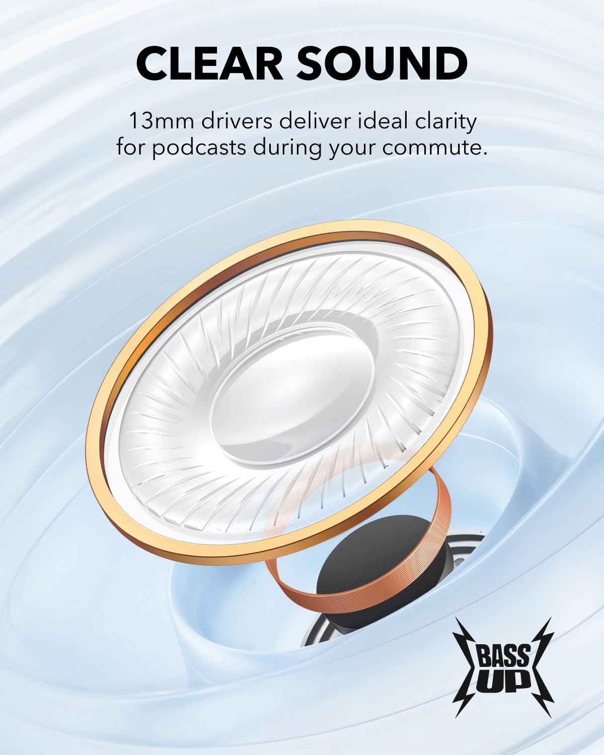 سماعات انكر ساوندكور K20i اللاسلكية, تصميم نصفي داخل الاذن, تشغيل حتى 36 ساعة | Anker Soundcore K20i, Semi-in-Ear Bluetooth Wireless Earbuds, 36H Playtime