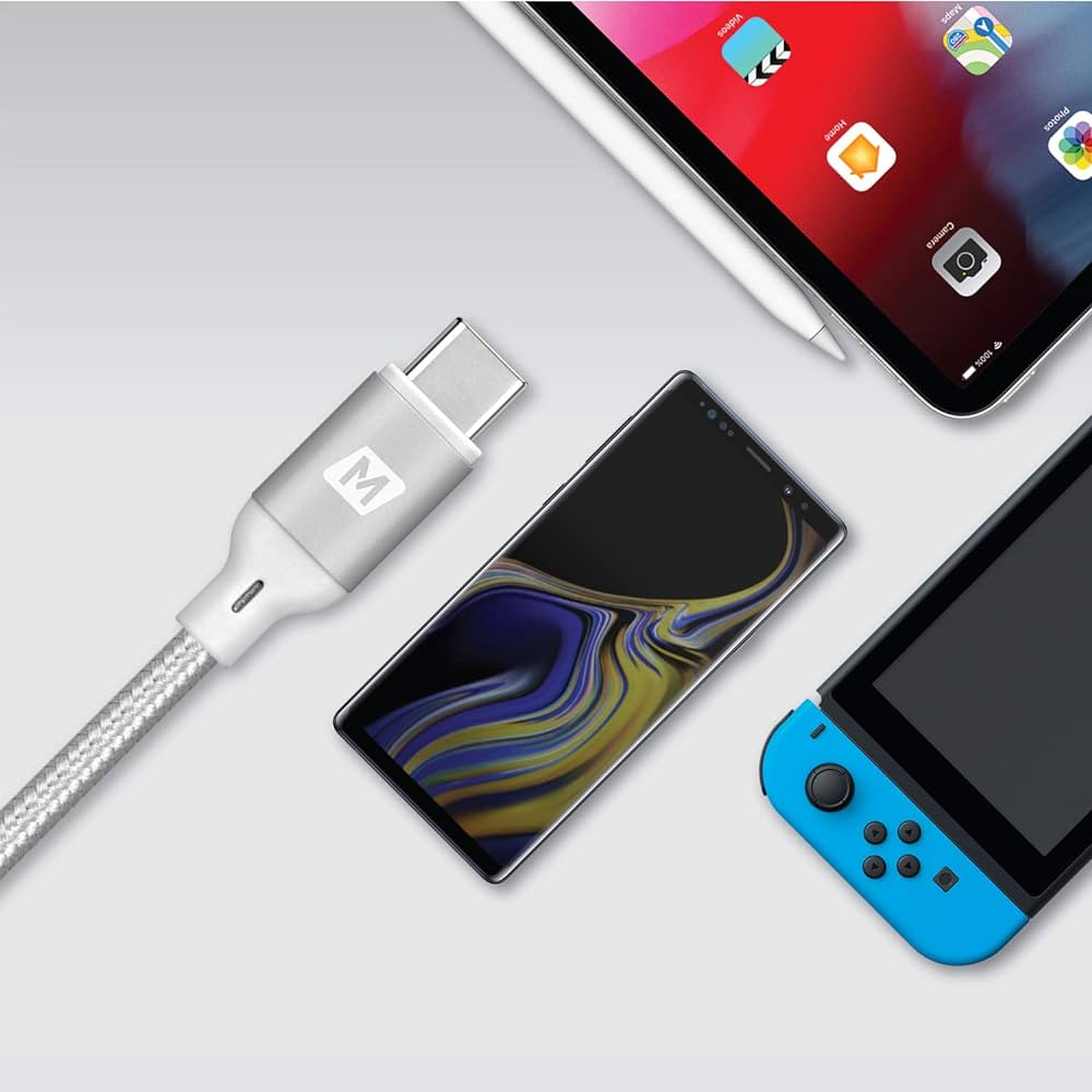 Momax Type-C to Type-C PD Cable 1.2M Silver - كيبل تايب سي الى تايب سي بطول 1.2متر باللون السيلفر