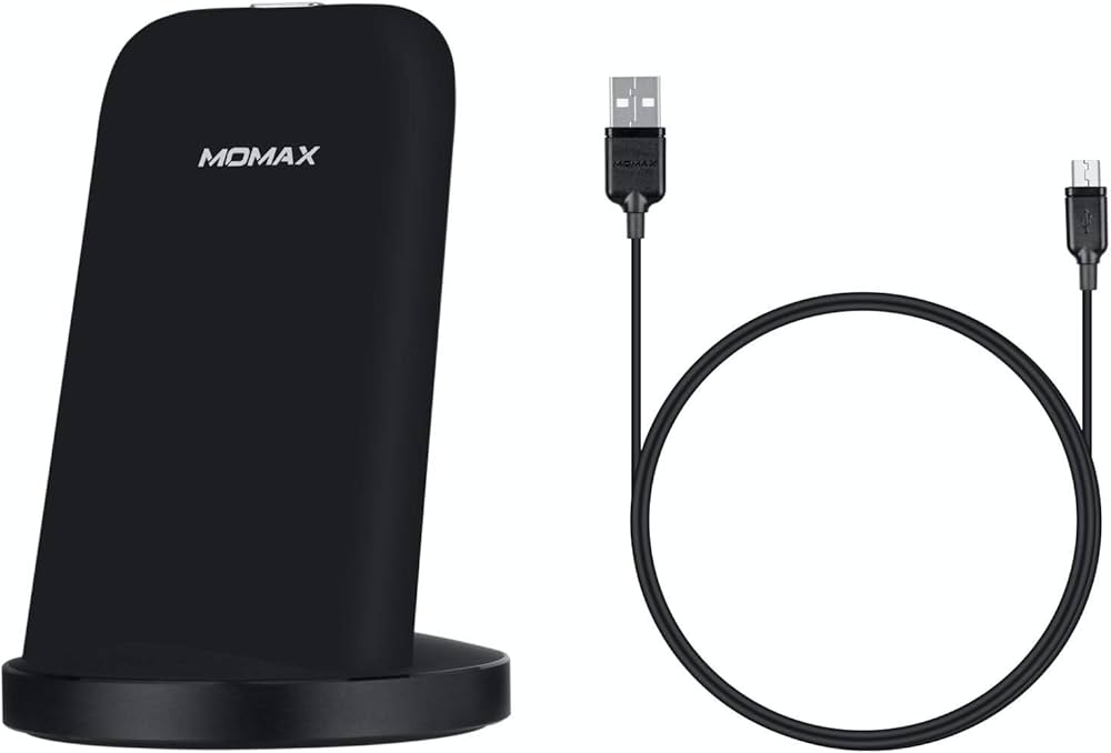 MOMAX UD5 10W Wireless Fast Charger, Qi-Certified Pad for iPhone & Android - شاحن موماكس يو دي 5 لاسلكي سريع 10 واط, متوافق مع ايفون واندرويد