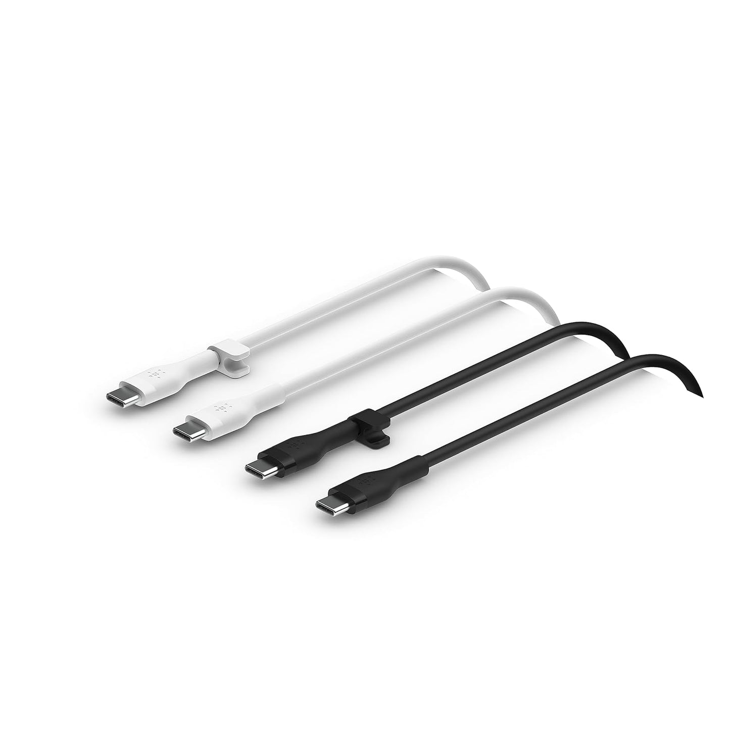 Belkin BoostCharge Flex Silicone USB C Charger Cable USB C to USB Type C Charging Cable 1m 2pack - كيبل سيلكون تايب سي الى تايب سي بتقنية البوست شارجر بطول 1 متر