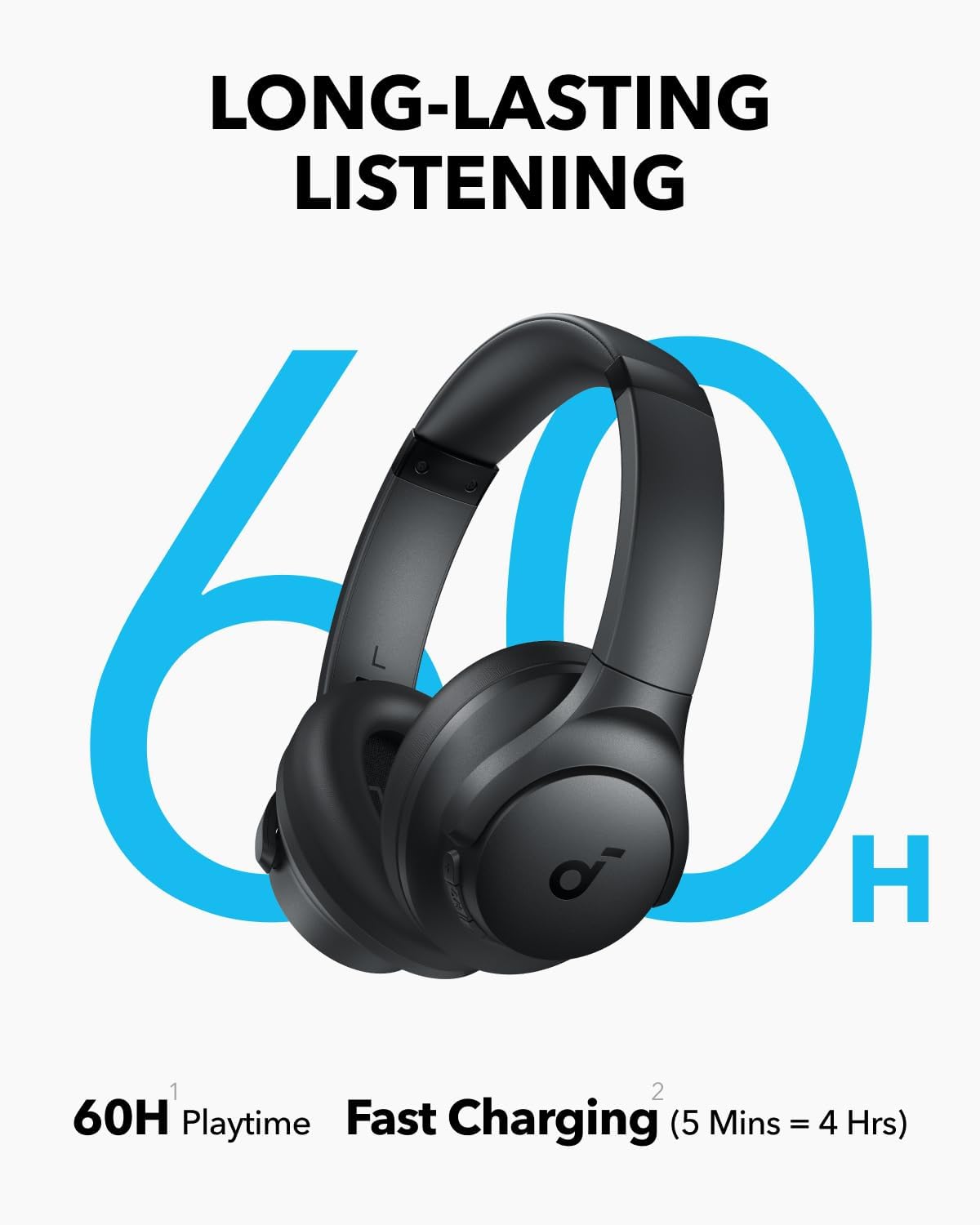 سماعة انكر ساوندكور Q11i اللاسلكية فوق الاذن, تشغيل حتى 60 ساعة | Anker Soundcore Q11i Wireless Over-Ear Bluetooth Headphones, 60H Playtime