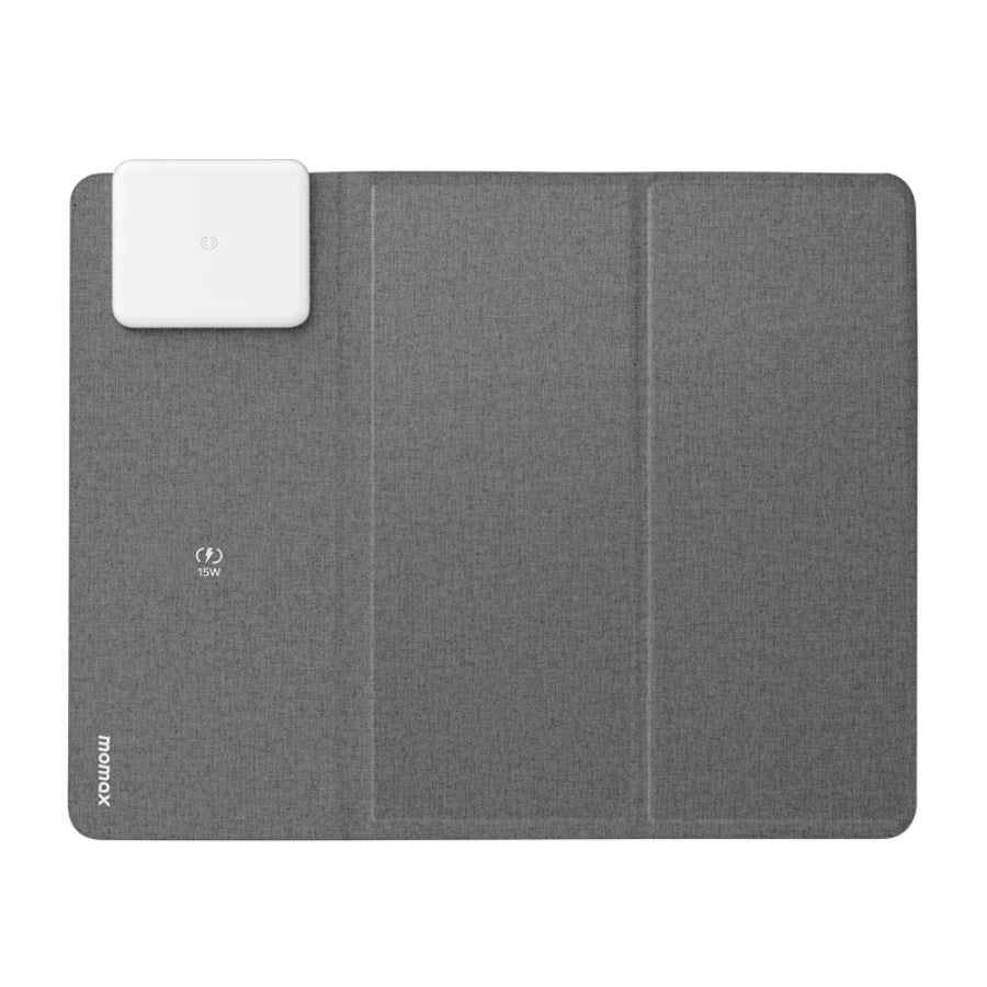 Momax Q.Mouse Pad 3, 15W Fast Charging - لوحة ماوس موماكس كيوماوس باد 3, شحن لاسلكي مزدوج 15 واط