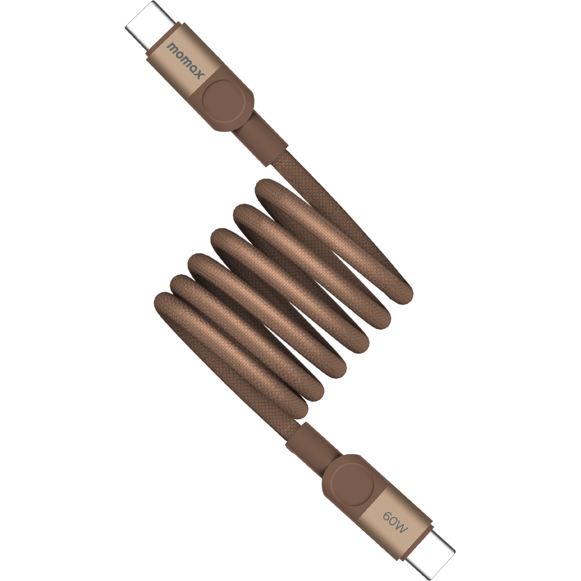 Momax Mag.Link 60W Magnetic USB‑C to USB‑C Cable, 1 m - كيبل موماكس ماج لنك المغناطيسي, USB-C الى USB-C, شحن 60 واط, طول 1م