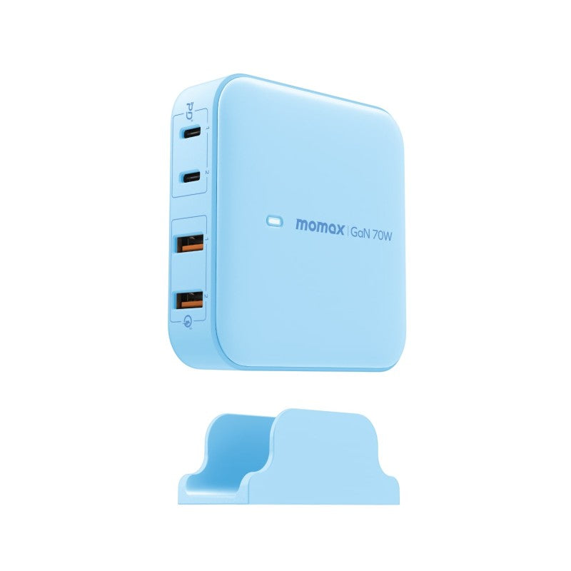 Momax One Plug 70W e-Port Desktop Charger | Multi-Port Fast GaN Charging Hub - شاحن مكتبي موماكس وان بلاج بقدرة 70 واط, شاحن سريع متعدد المنافذ