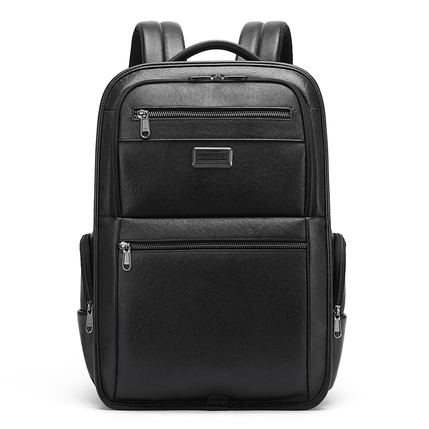 حقيبة ظهر بانجي جلد اصلي للكاميرا مع سحاب YKK ومقاومة للماء - اسود | Bange Genuine Leather Camera Backpack: YKK Zipper, Splash Proof, Premium Quality Men's Bag – Black