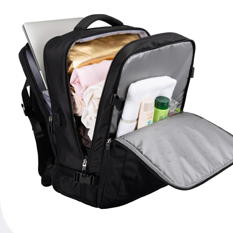 شنطة لابتوب بانجي متعددة الاقسام مقاومة للماء, سعة لابتوب 15.6 بوصة - اسود | Bange Fissure Laptop Backpack Multi-Compartment Water Resistant (15.6”) – Black