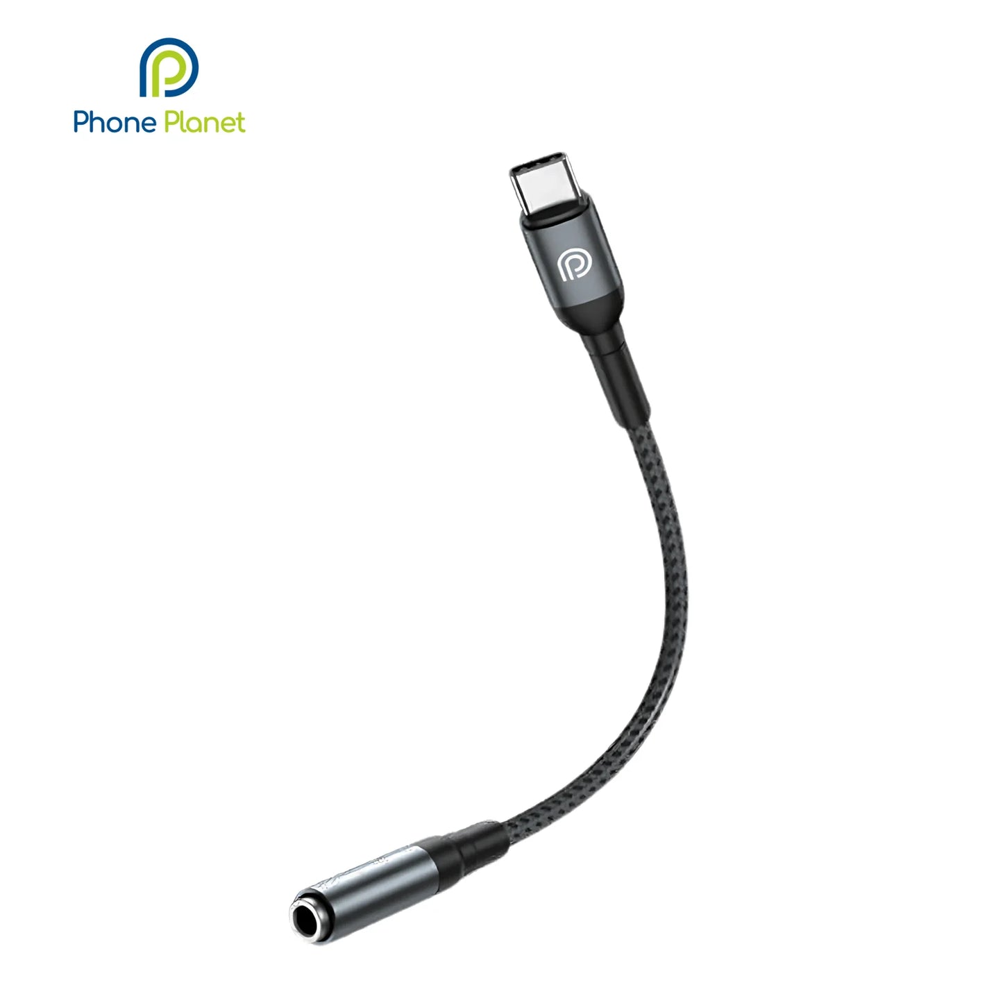 محول صوت فون بلانيت من يو اس بي سي الى 3.5 ملم - رمادي | Phone Planet Type-C To 3.5MM Audio Adapter Cable
