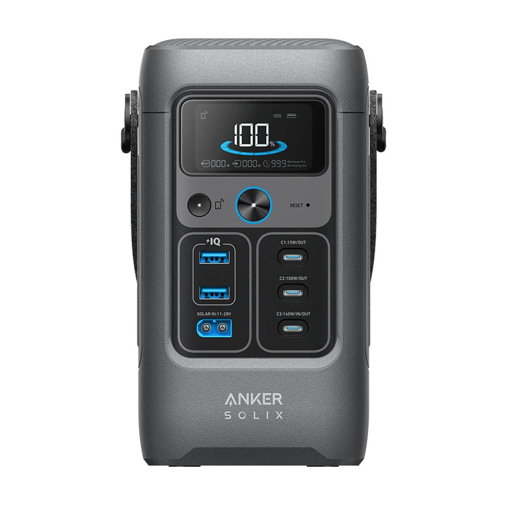 محطة الطاقة المحمولة انكر سوليكس C200 DC, بقدرة 200 واط, سعة 192 واط-ساعة | Anker SOLIX C200 DC Power Bank Station, 192Wh Portable Power Station, 200W Output