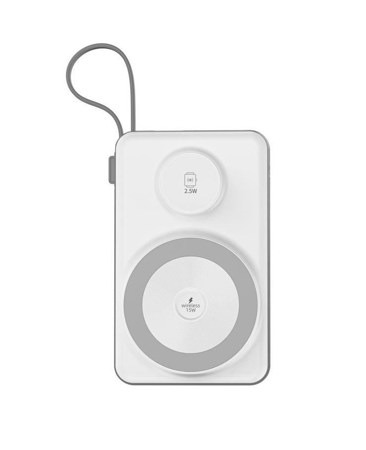 WiWU Wi-P007 CORE 22.5W 10,000mAh Power Bank with Built in Cable - باور بانك ويوو كور بسعة 10000ميلي أمبير شحن سريع 22.5 واط مع كابلات مدمجة