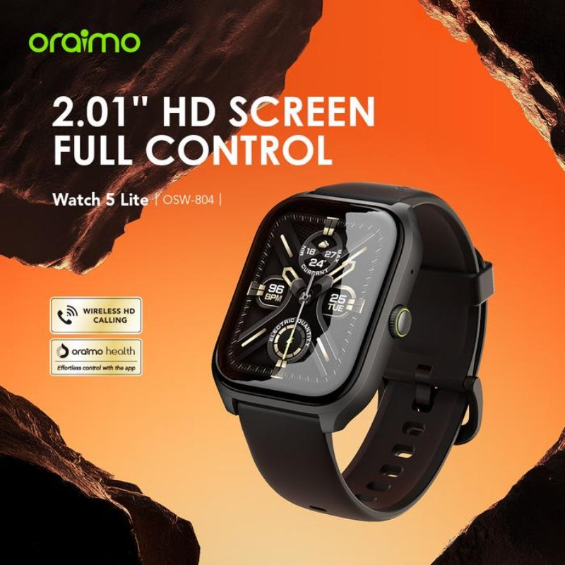 Oraimo Smart Watch 5 Lite - ساعة أورايمو الذكية 5 لايت شحن طويل تتبع صحي ورياضي