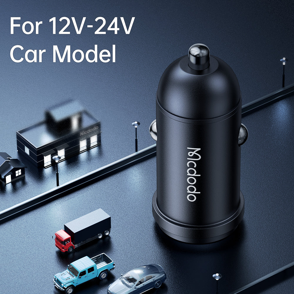 Mcdodo 30W USB C PD Fast Car Charger - شاحن سيارة يمنففذ يو اس بي سي سريع الشحن بقدرة 30 واط من مكدودو