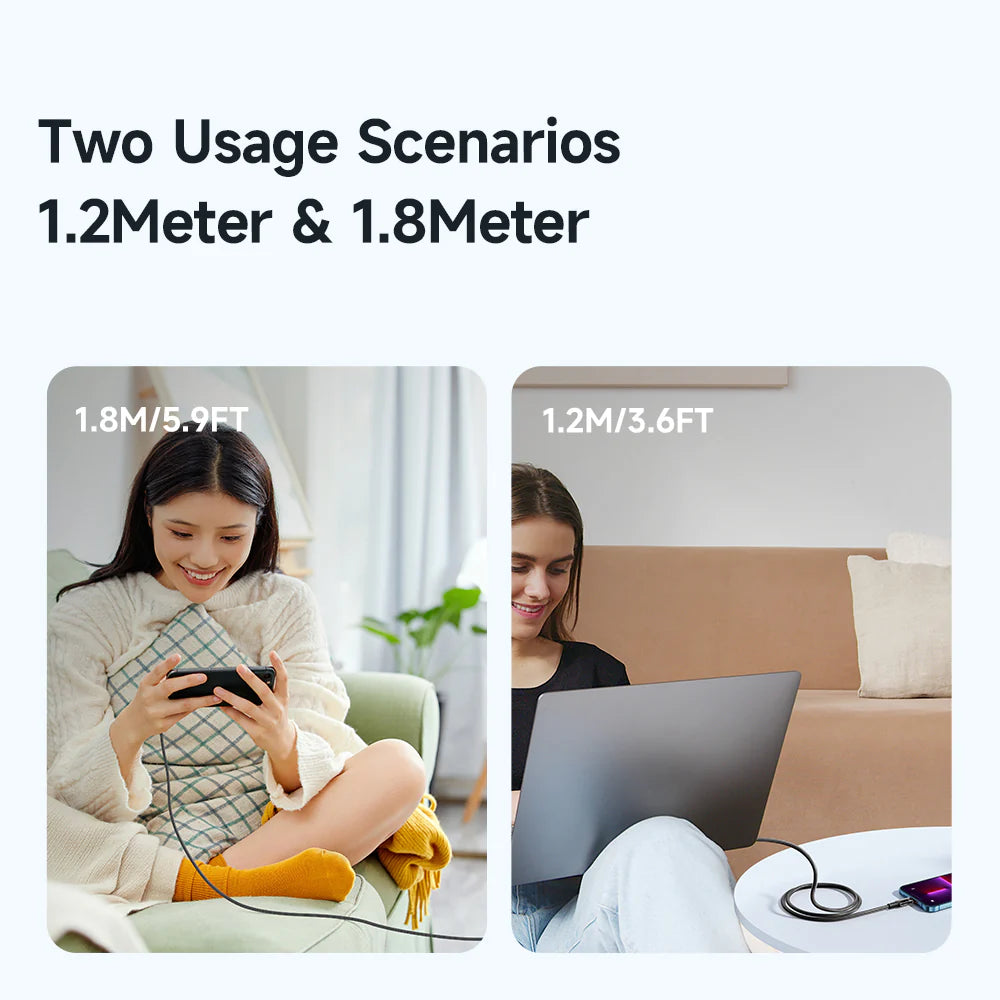 Mcdodo Type-C to Type-C PD 100W Transparent Data Cable - كيبل تايب سي الة تايب سي سريغ الشحن بقدرة 100واط من مكدودو