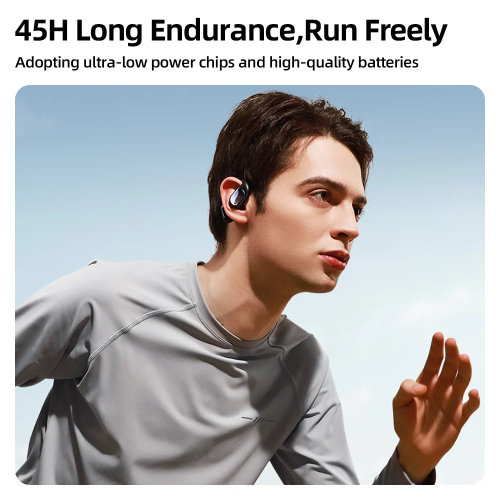 سماعات جويرووم JR-OE1 اللاسلكية بتصميم مفتوح للاذن, تشغيل حتى 40 ساعة - اسود | JOYROOM Openfree JR-OE1 True Wireless Open-Ear Headphones – 40H Playtime – Black