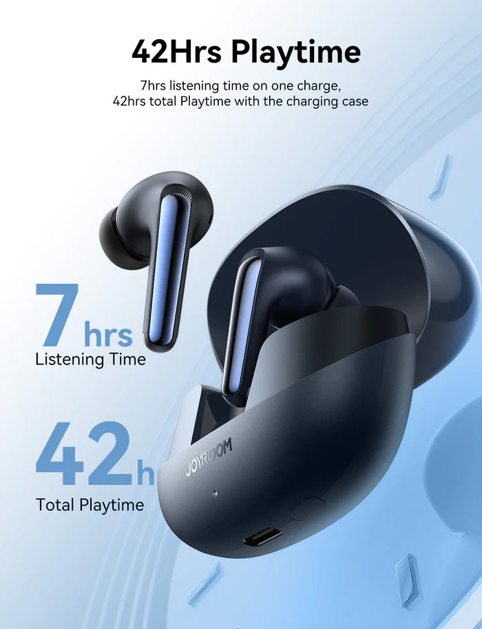 سماعات جويرووم JR-FN2 اللاسلكية مع خاصية الغاء الضوضاء, تشغيل حتى 42 ساعة | JOYROOM JR-FN2 True Wireless Earbuds ANC, 42H Playtime