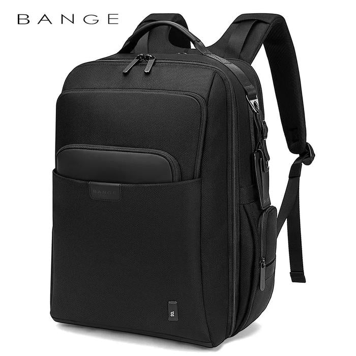 حقيبة ظهر بانجي للاعمال والسفر ضد الماء مع حجرة لابتوب - اسود | BANGE Business Shoulders Bag Waterproof Travel Computer Backpack – Black